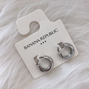 Banana Republic Factory Hoop Earrings in Silver
